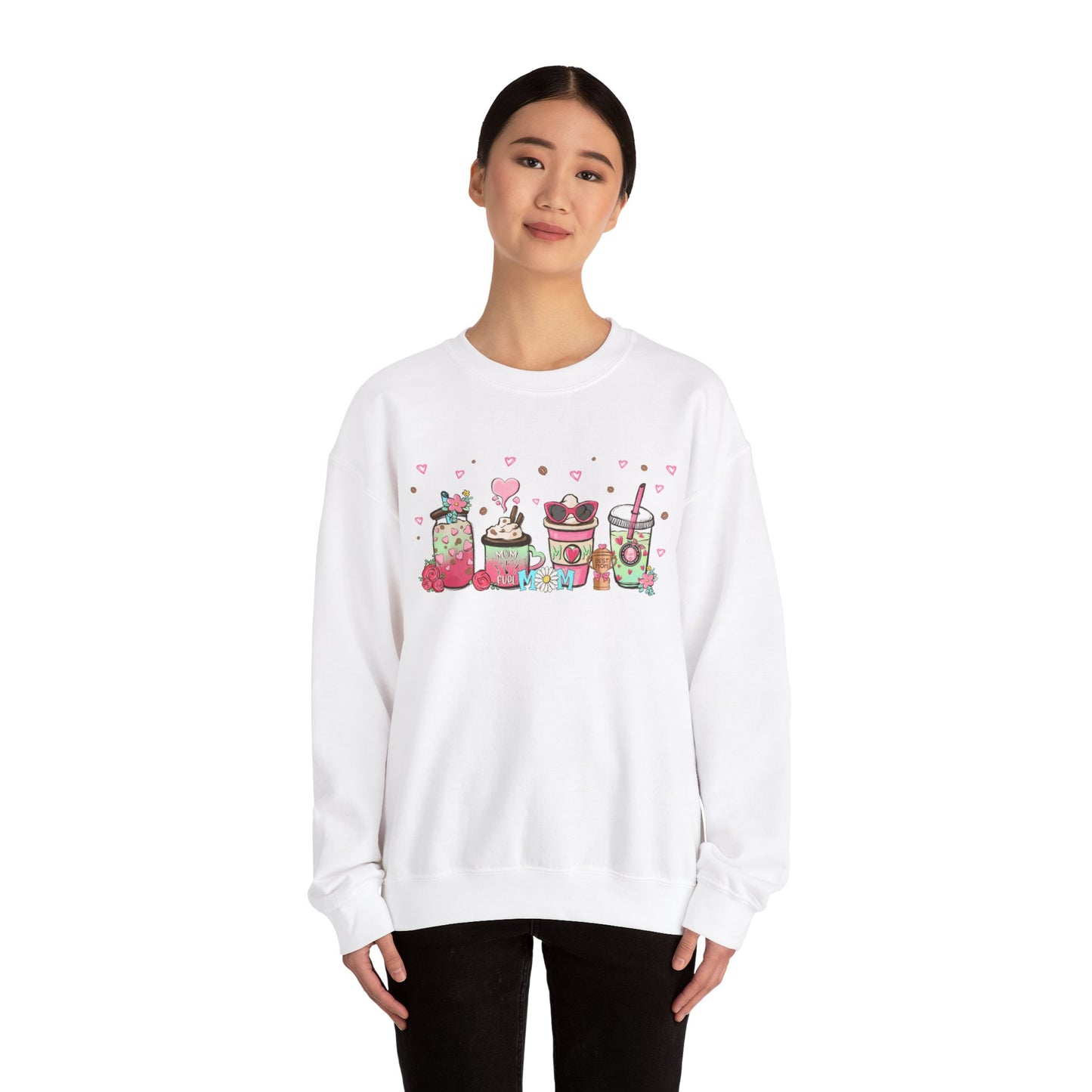 Mom Coffee Valentine Day Crewneck Sweatshirt