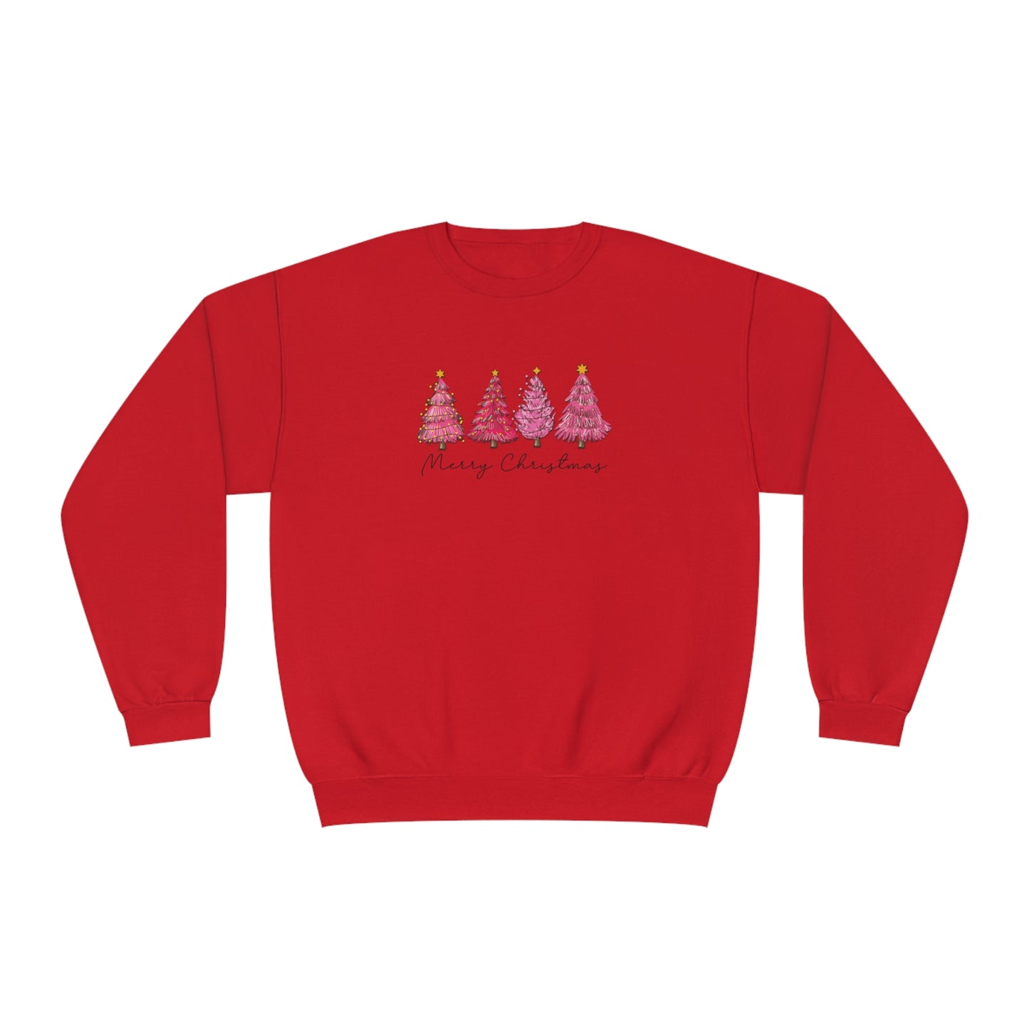 Pink Christmas Trees  Crewneck Sweatshirt