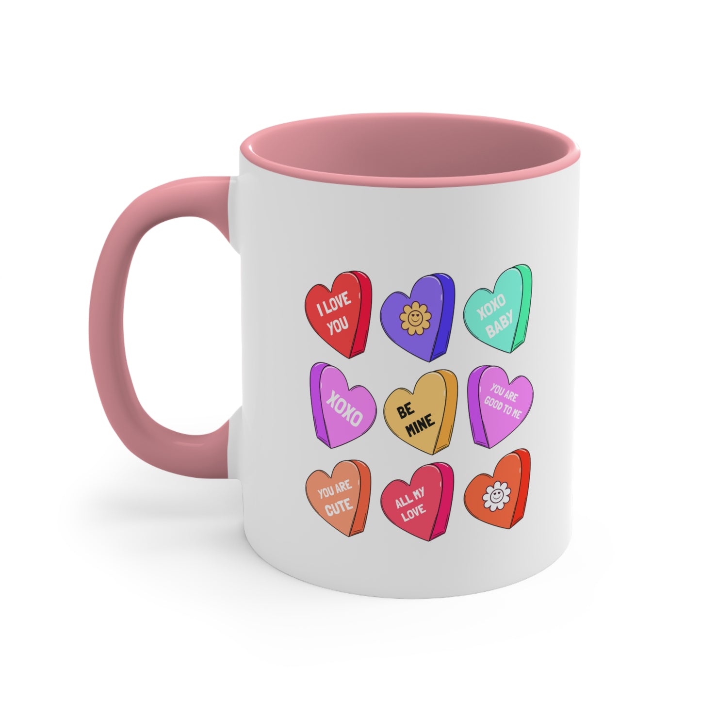 Candy Hearts Valentine's Day Accent Coffee Mug