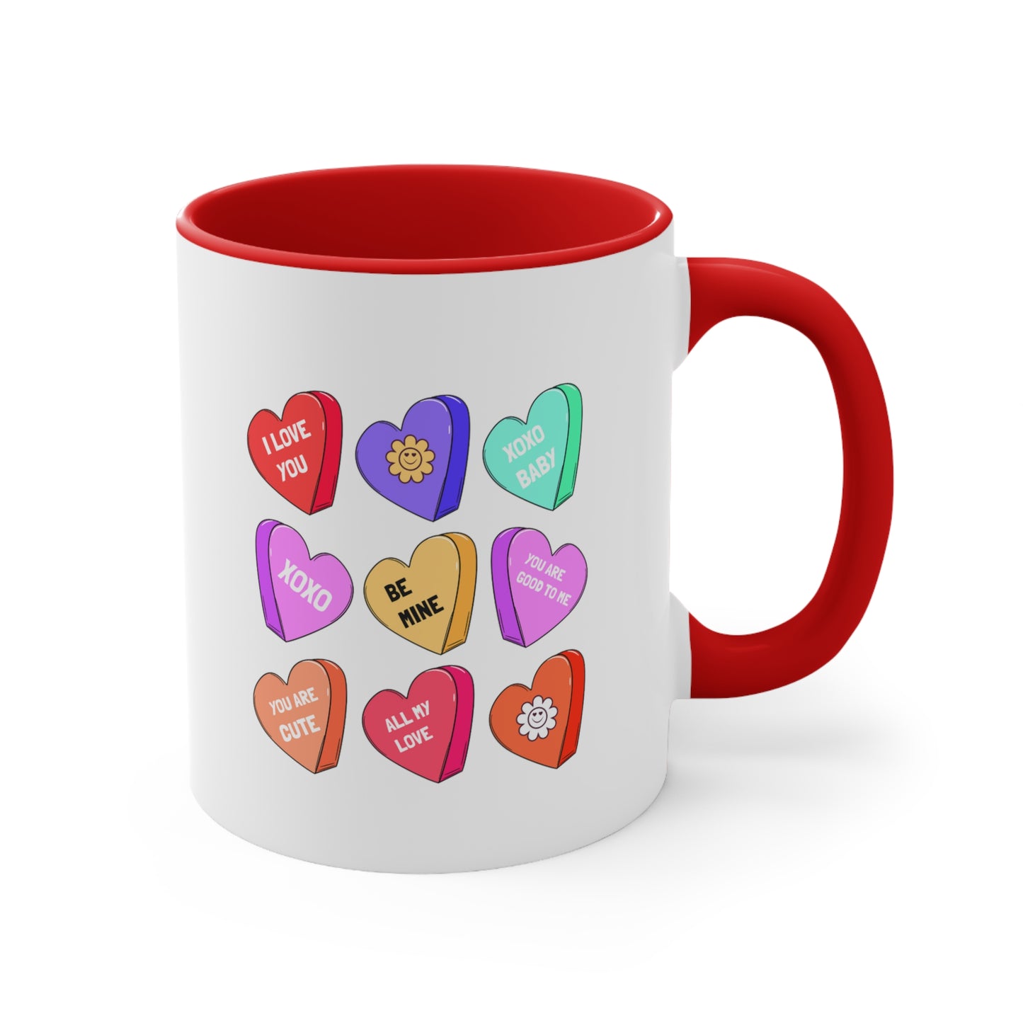 Candy Hearts Valentine's Day Accent Coffee Mug