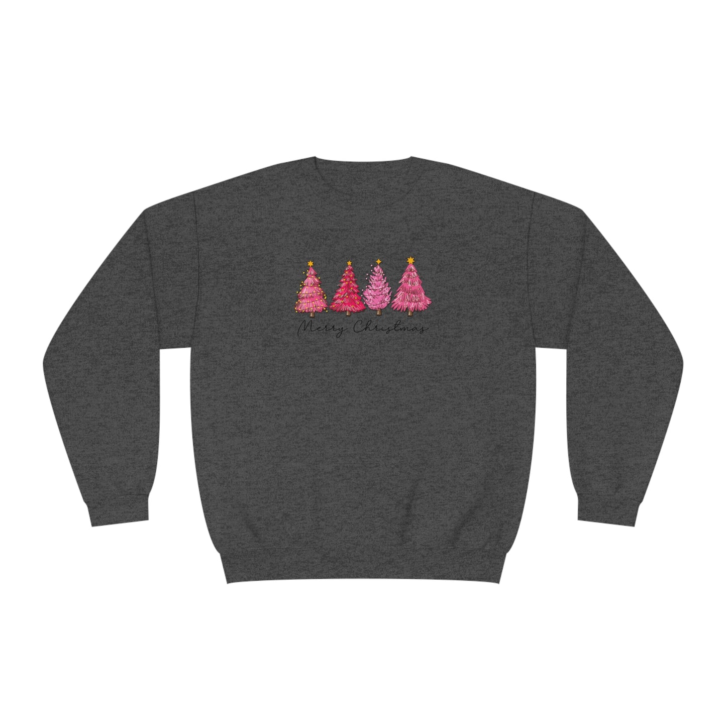 Pink Christmas Trees  Crewneck Sweatshirt