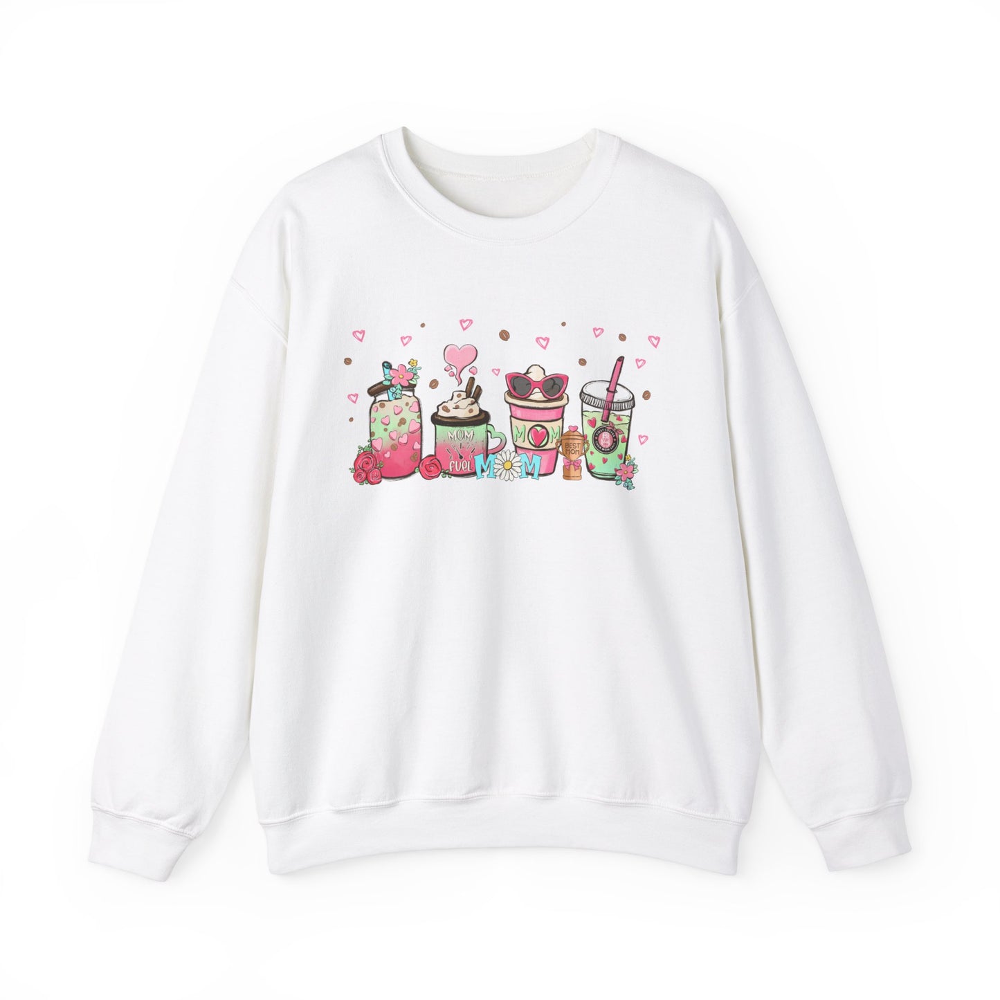 Mom Coffee Valentine Day Crewneck Sweatshirt