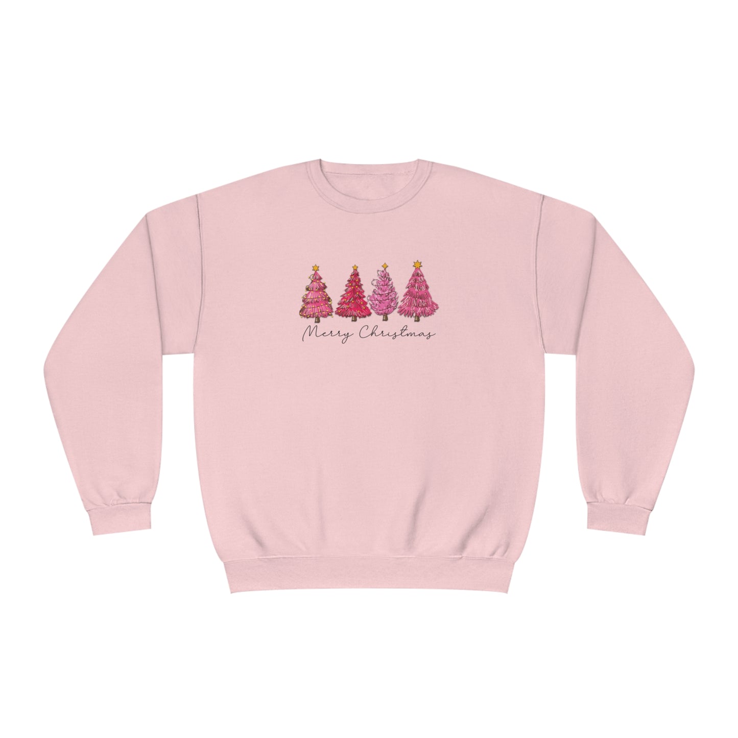 Pink Christmas Trees  Crewneck Sweatshirt