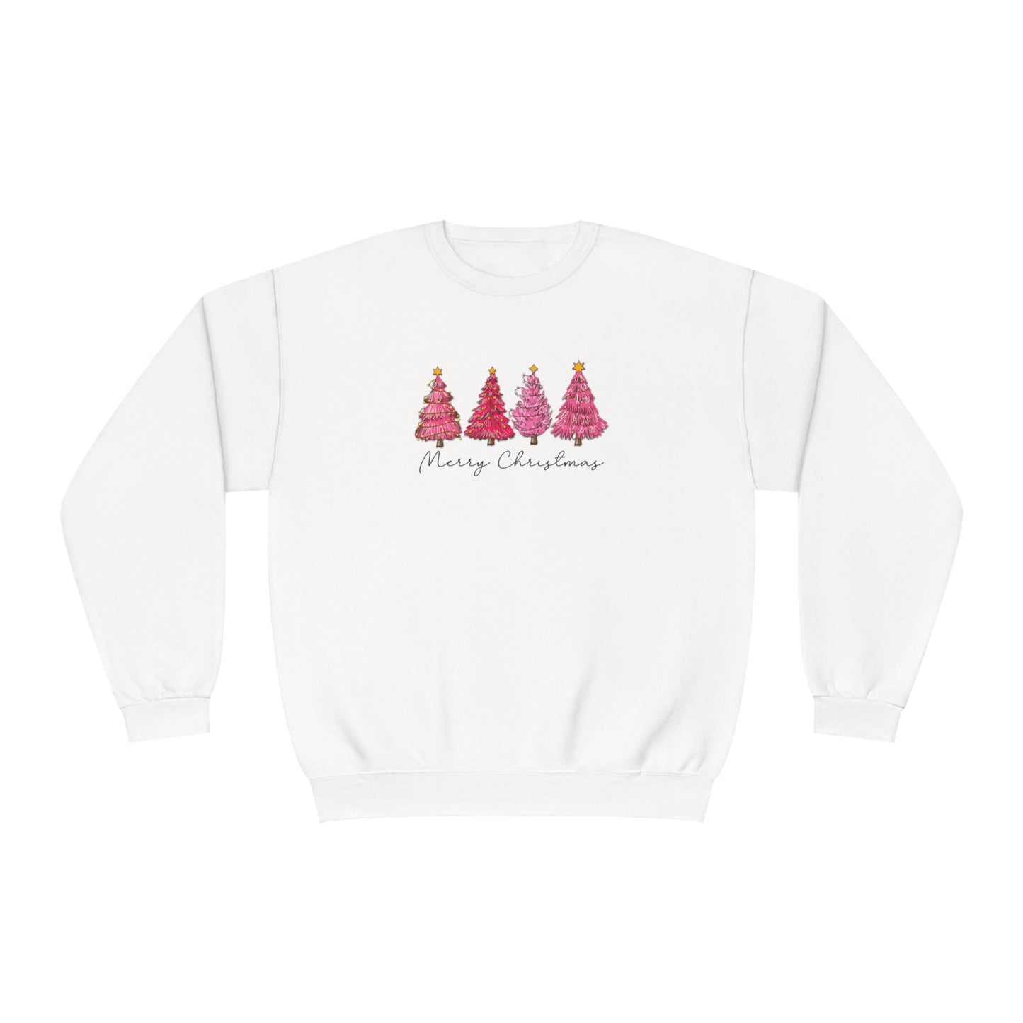 Pink Christmas Trees  Crewneck Sweatshirt