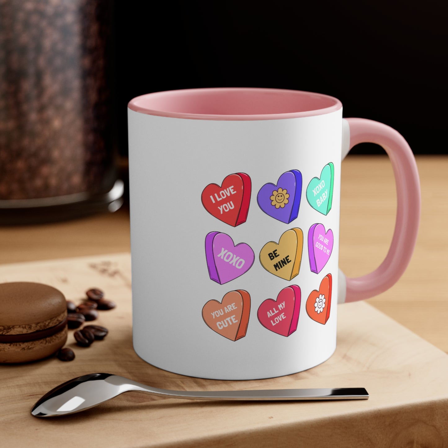 Candy Hearts Valentine's Day Accent Coffee Mug