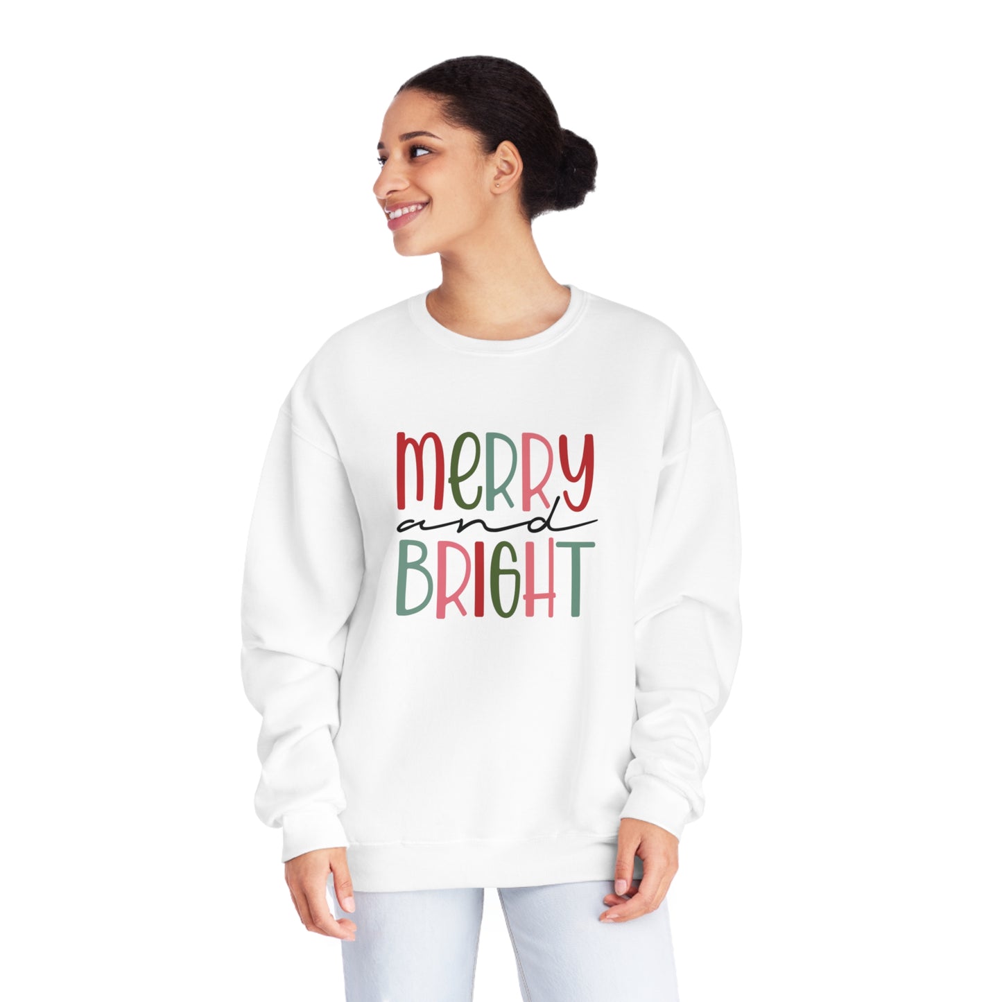 Merry and Bright Multicolored Crewneck Sweatshirt