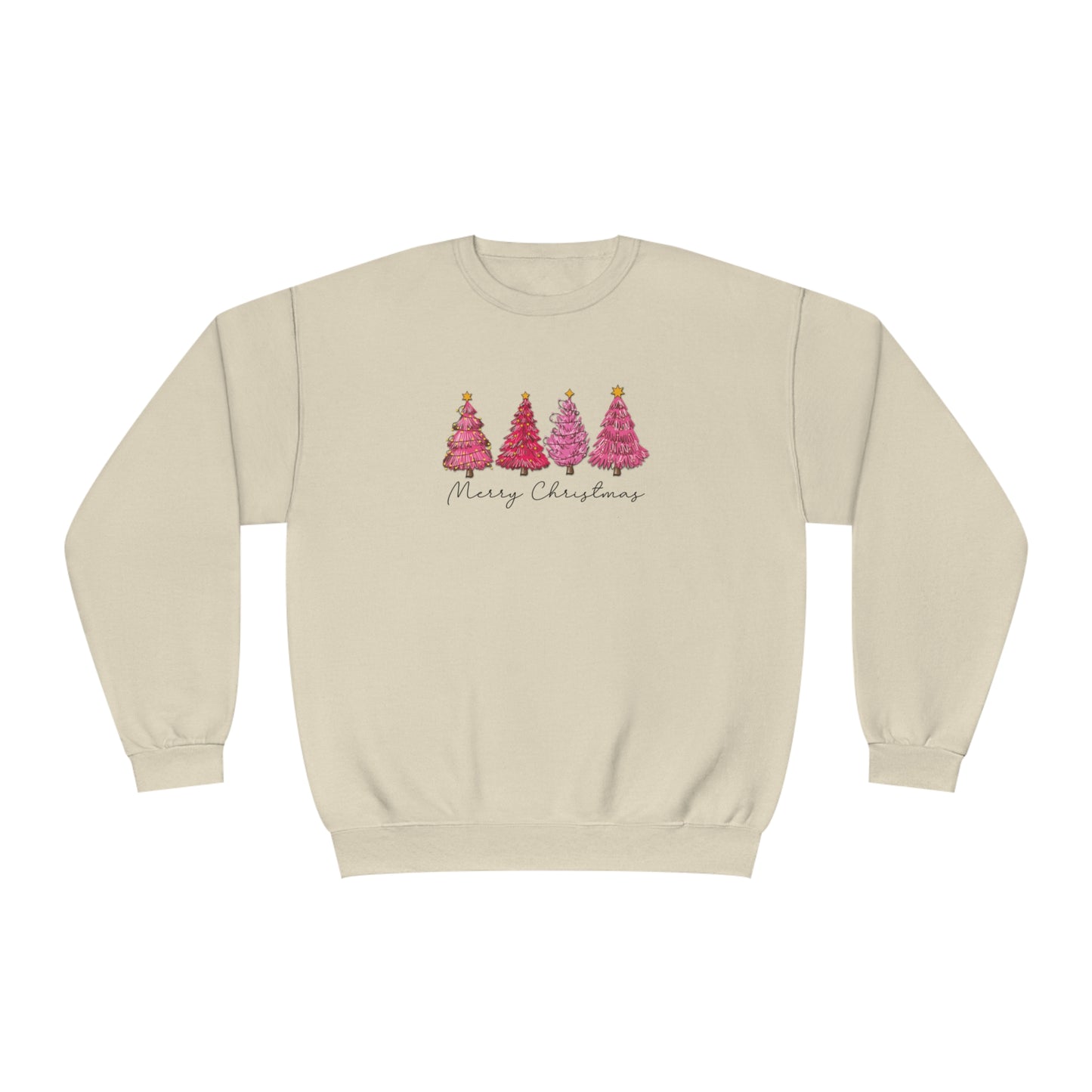 Pink Christmas Trees  Crewneck Sweatshirt