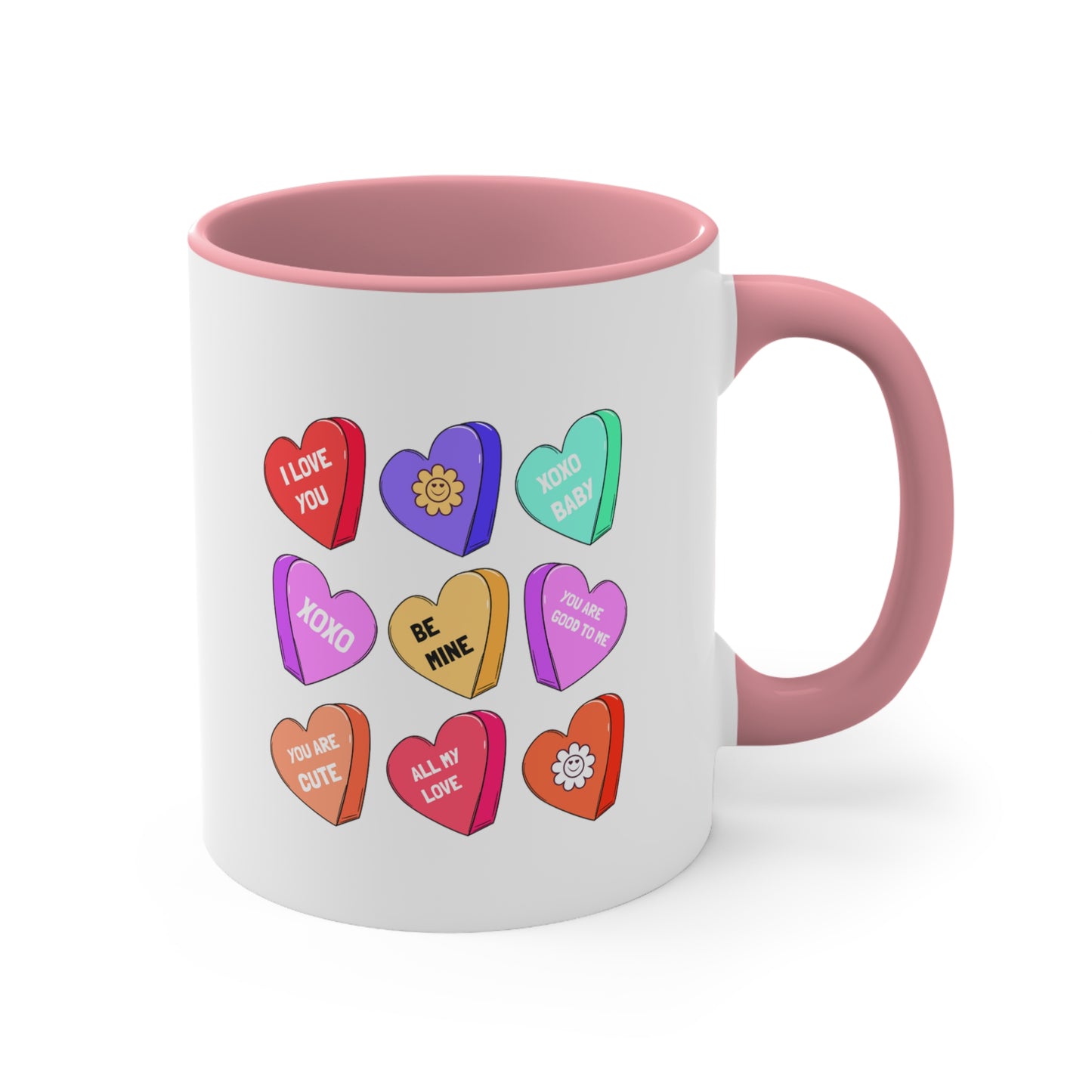 Candy Hearts Valentine's Day Accent Coffee Mug