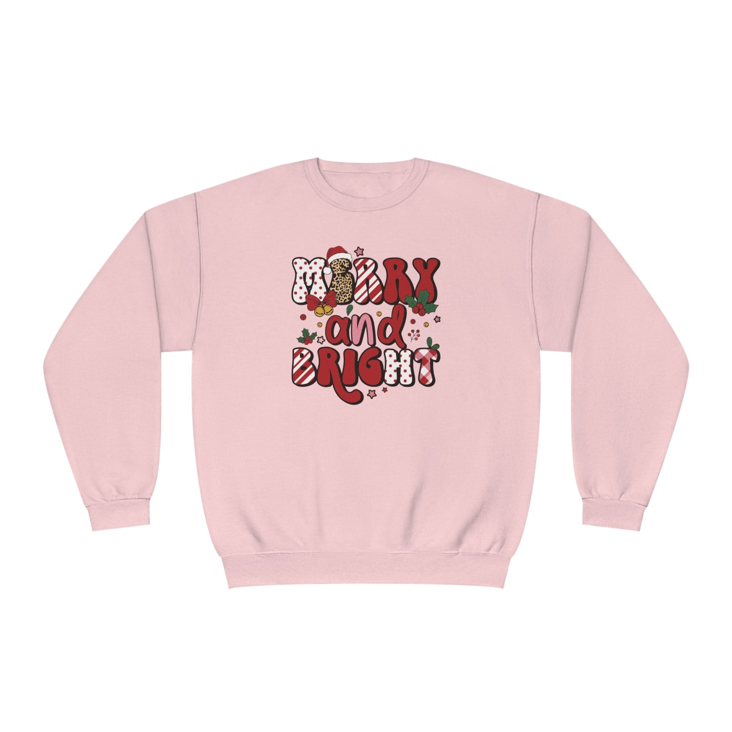 Merry and Bright Leopard Print Crewneck Sweatshirt