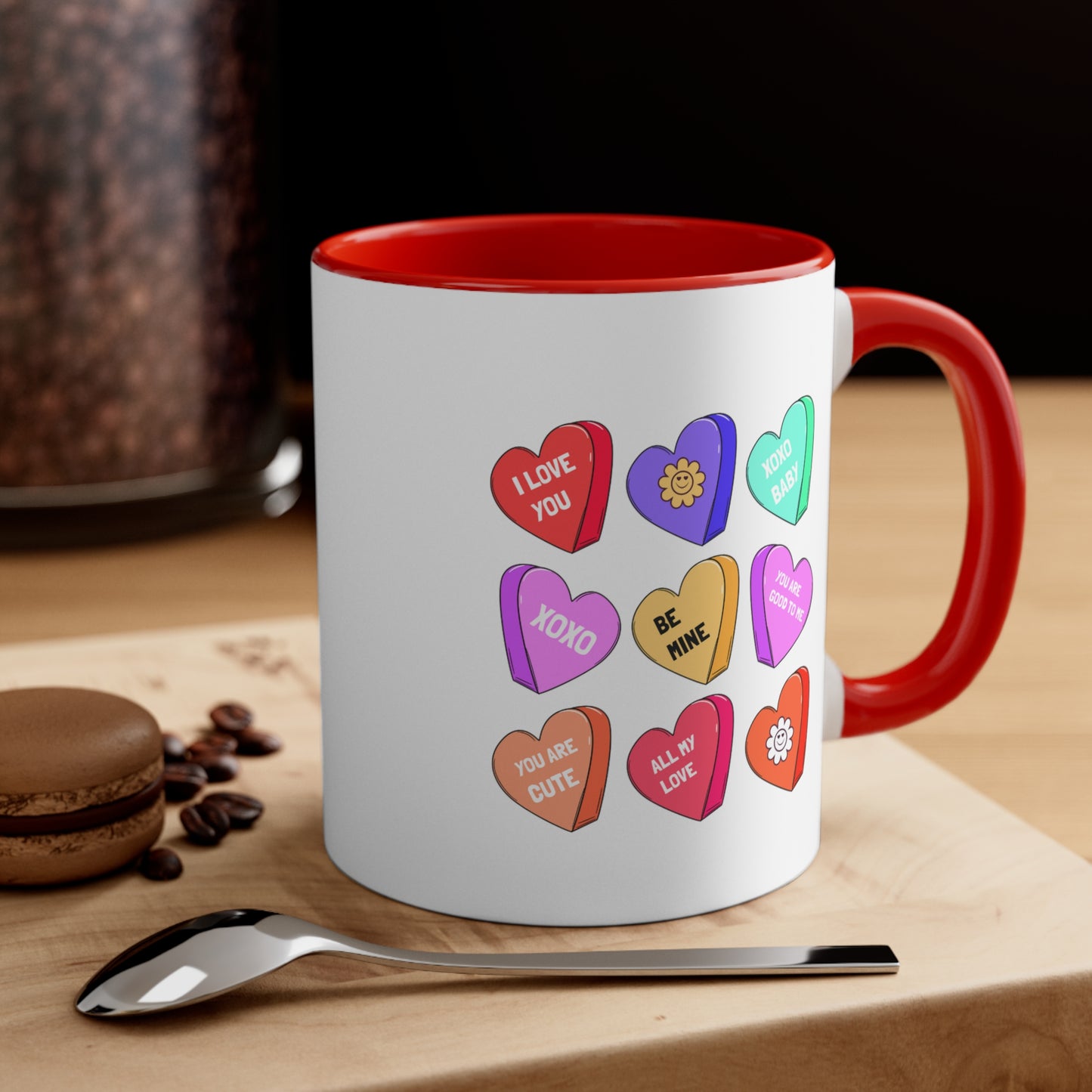 Candy Hearts Valentine's Day Accent Coffee Mug