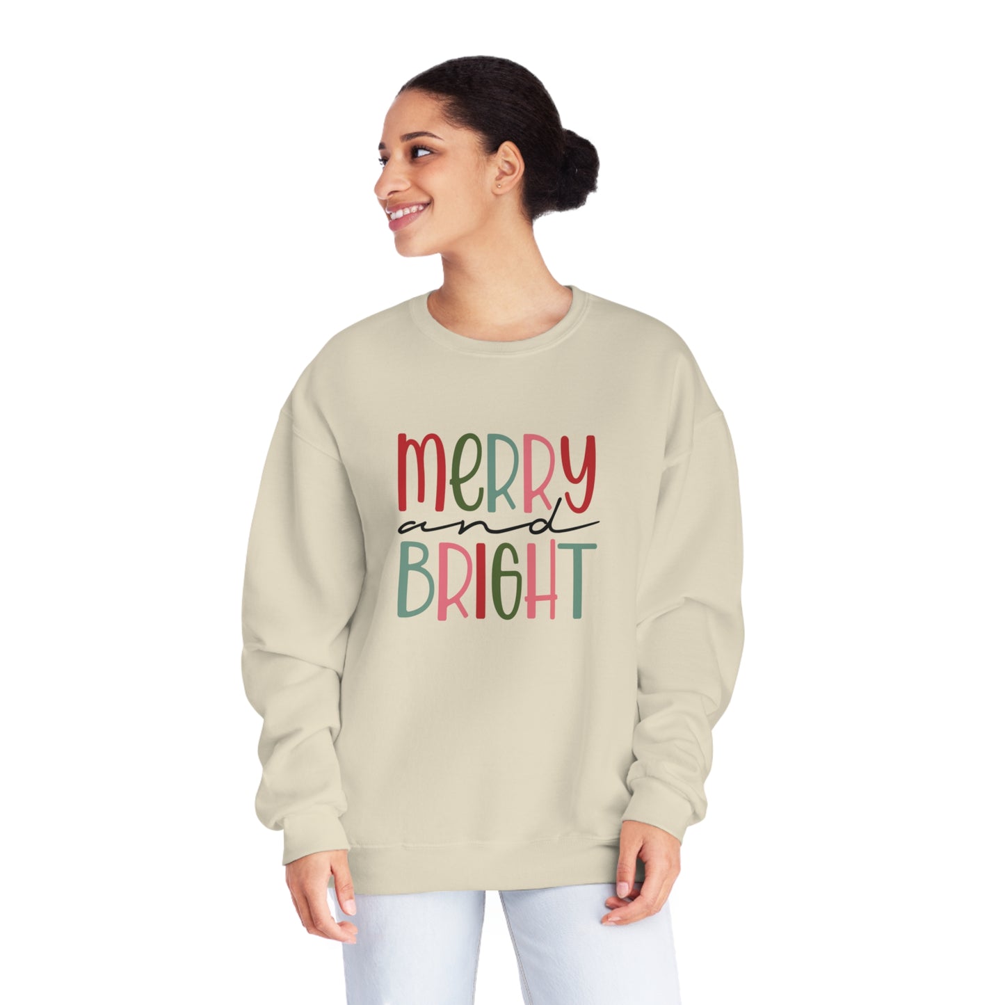 Merry and Bright Multicolored Crewneck Sweatshirt