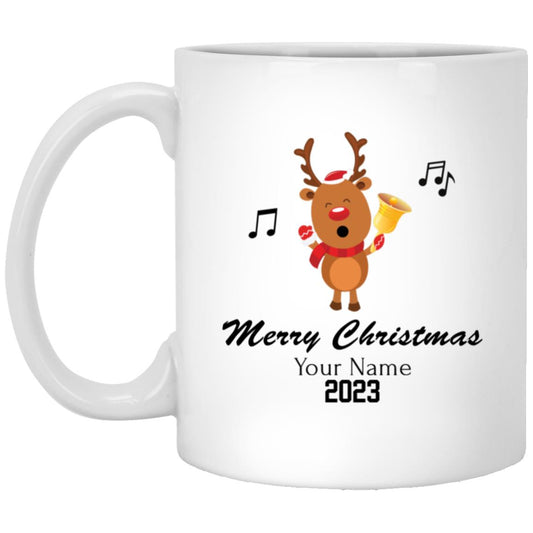 Singing Reindeer Christmas Mug