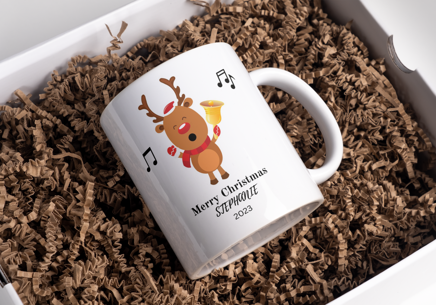 Singing Reindeer Christmas Mug