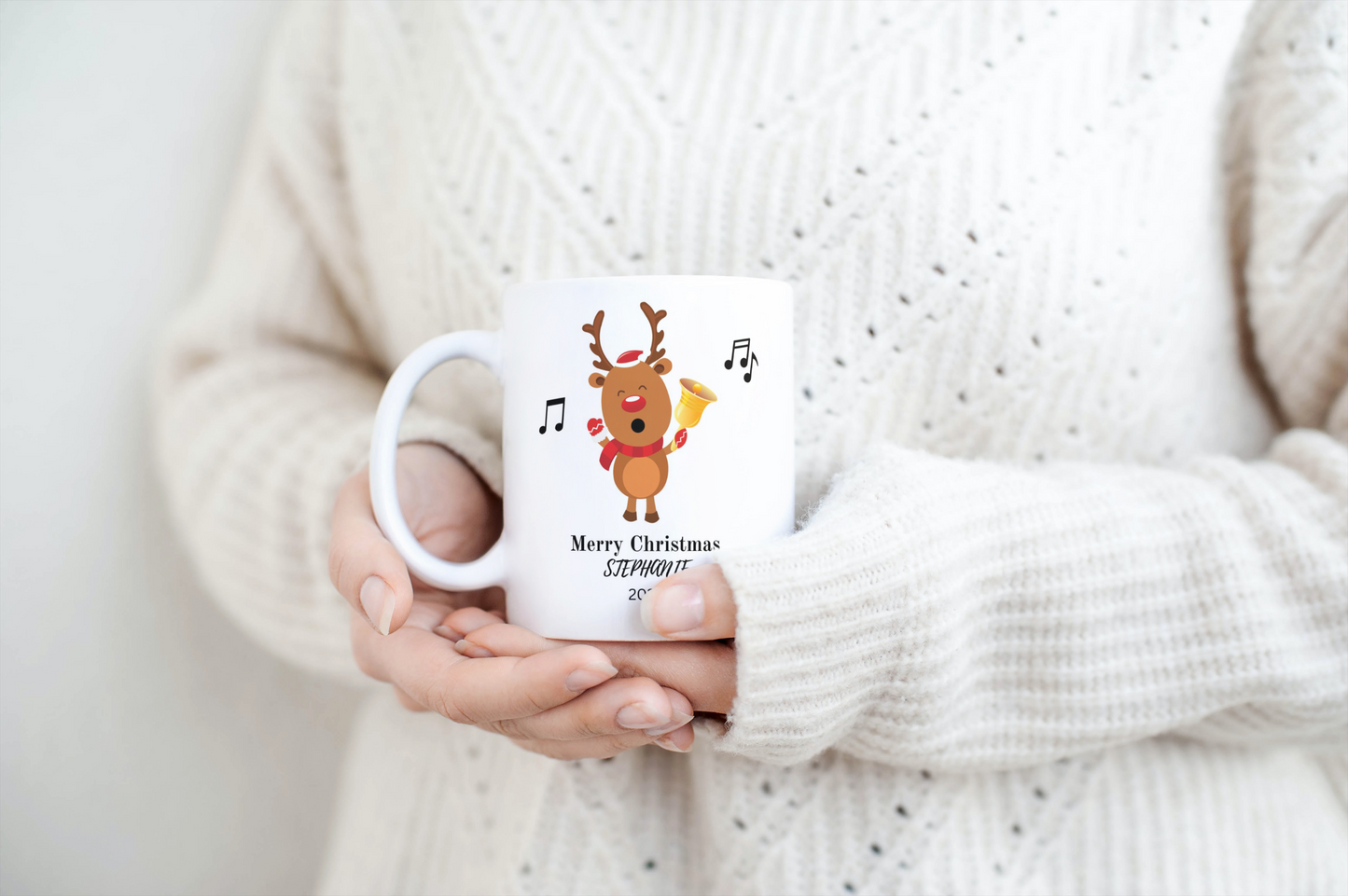 Singing Reindeer Christmas Mug