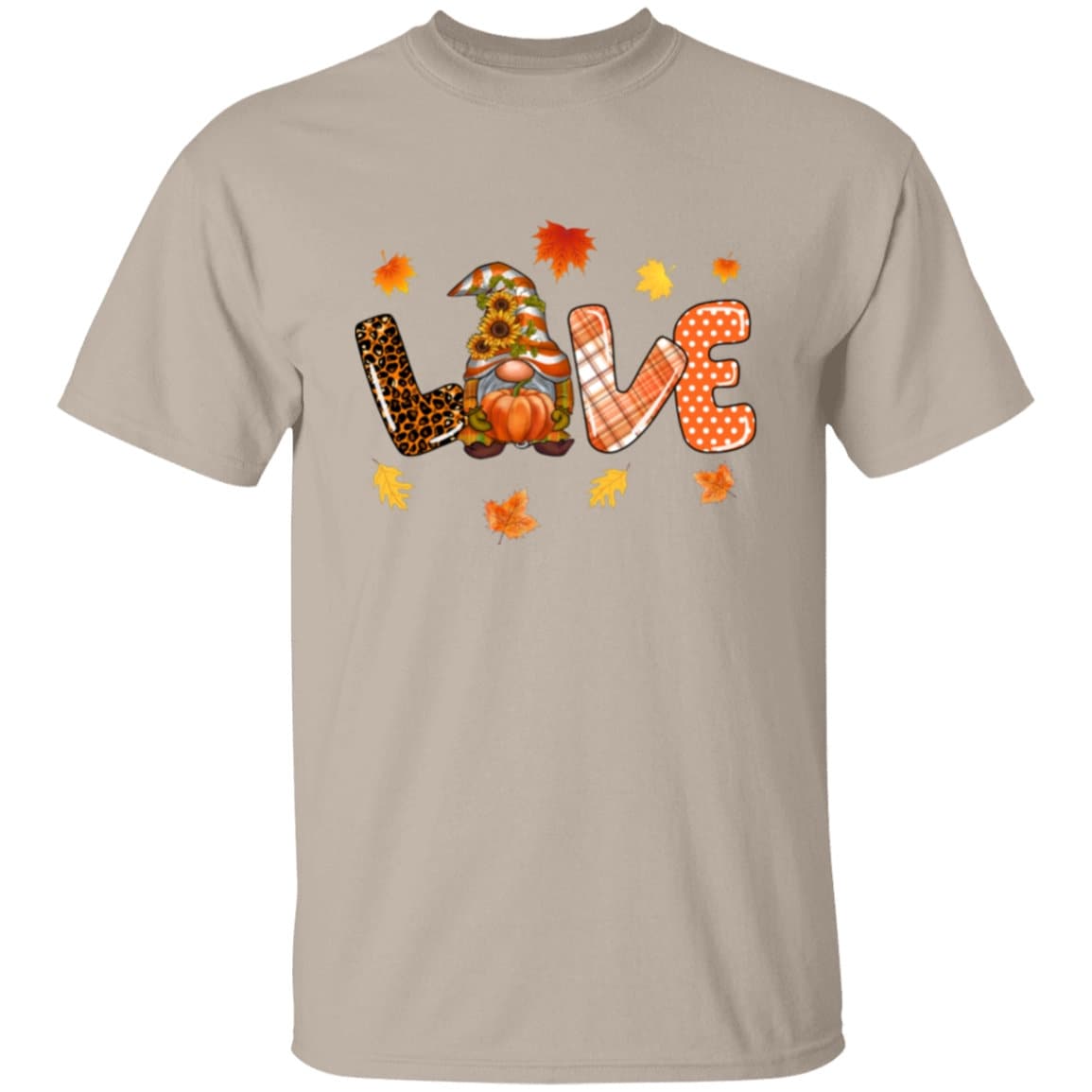 Fall Gnome Love Theme T-Shirt