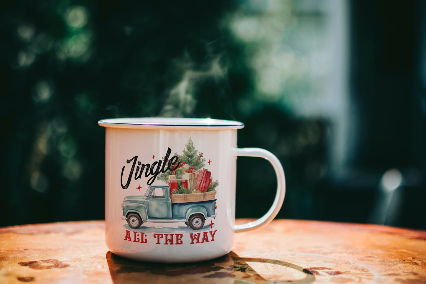 Jingle All the Way Enamel Camping Mug