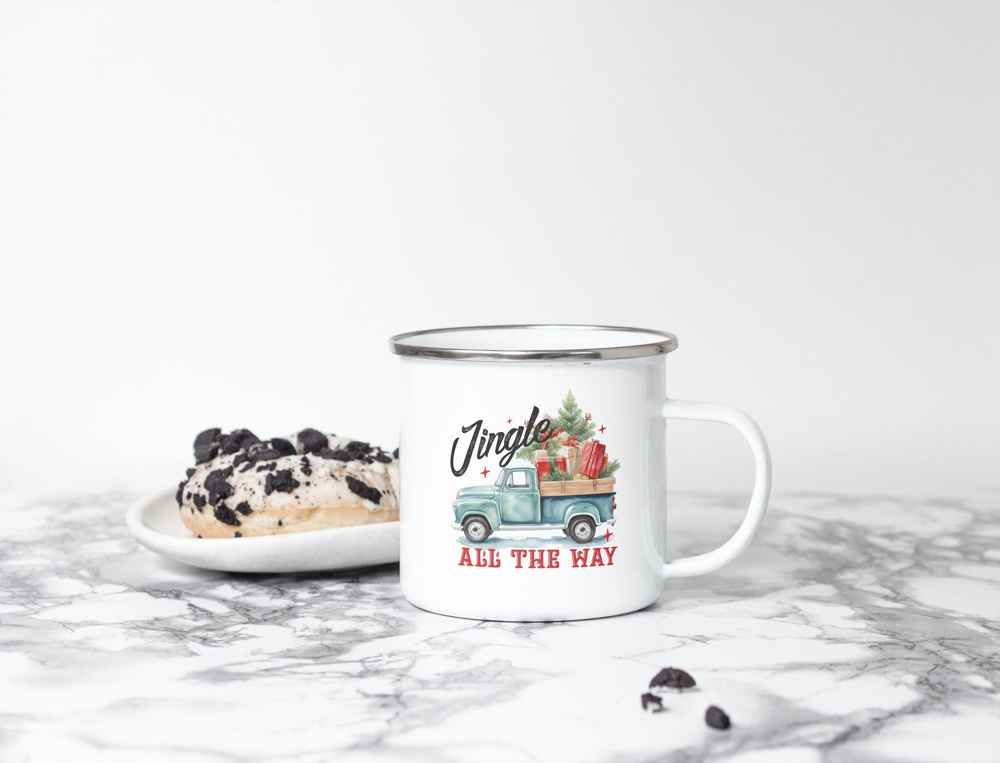 Jingle All the Way Enamel Camping Mug