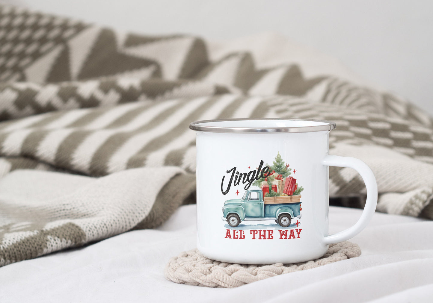 Jingle All the Way Enamel Camping Mug