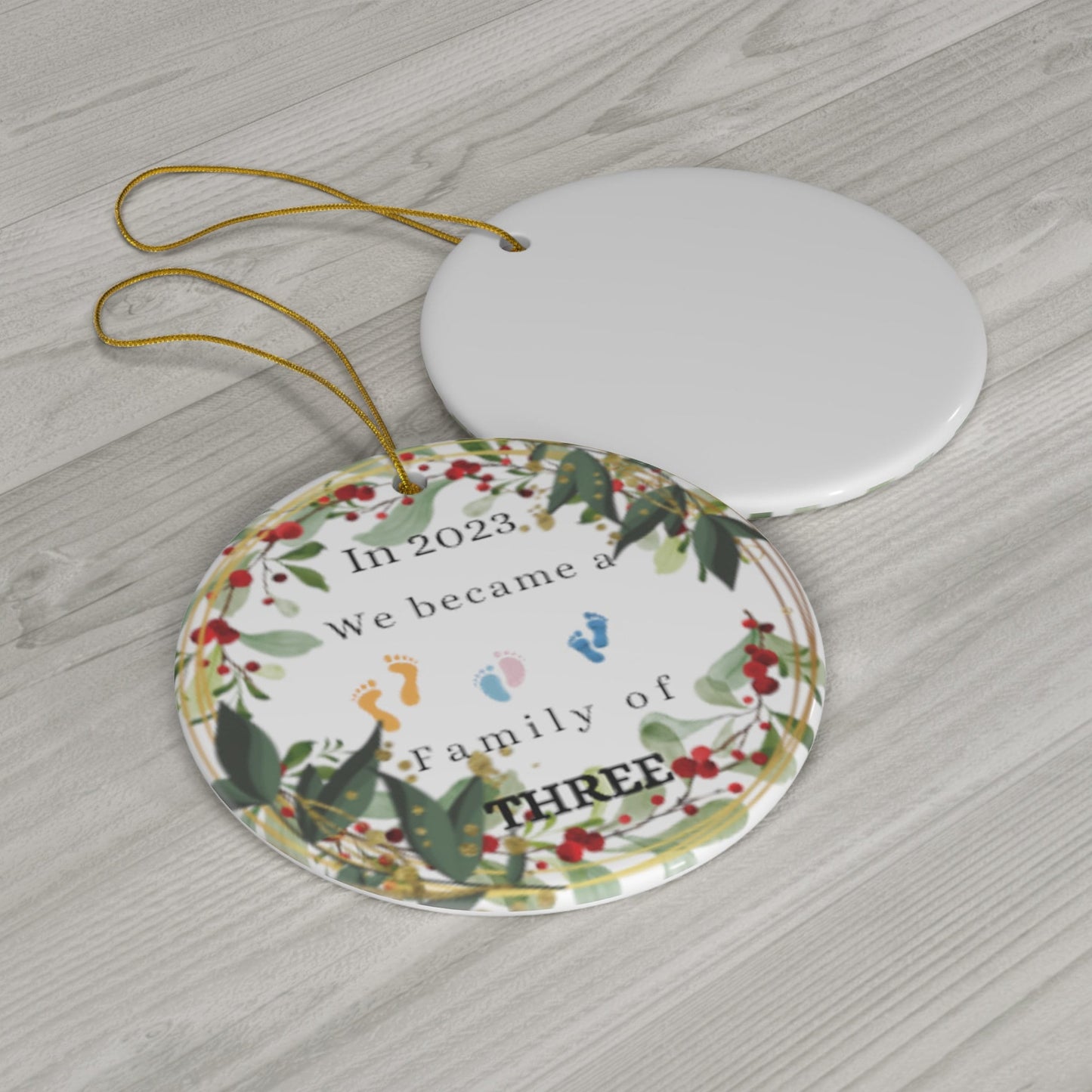 Family of 3 Christmas Ornament
